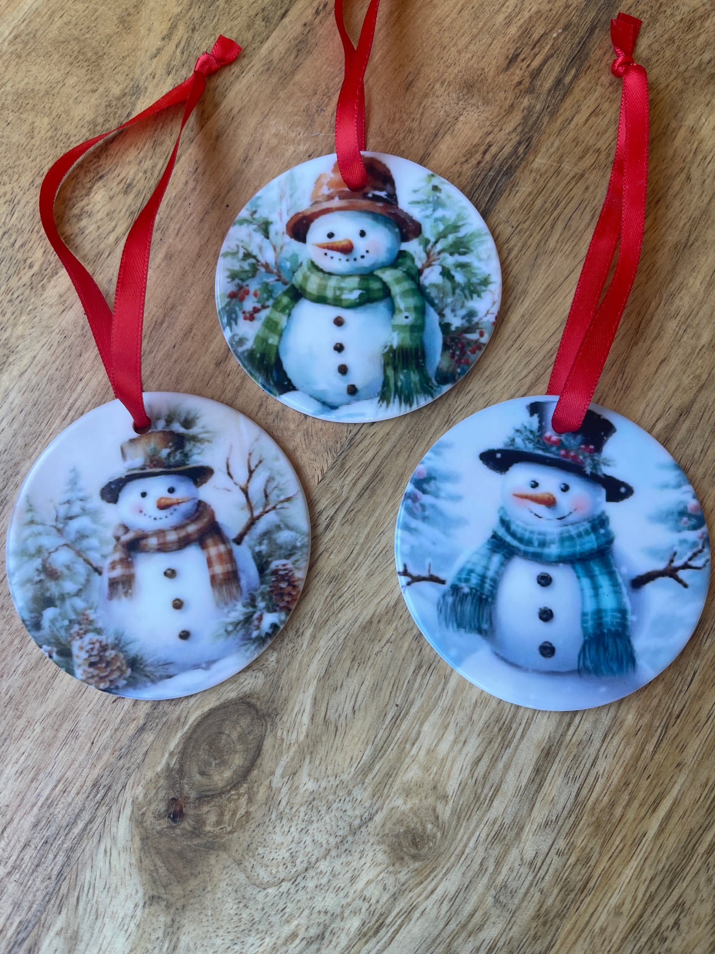 Snowman 3" Ornament Set