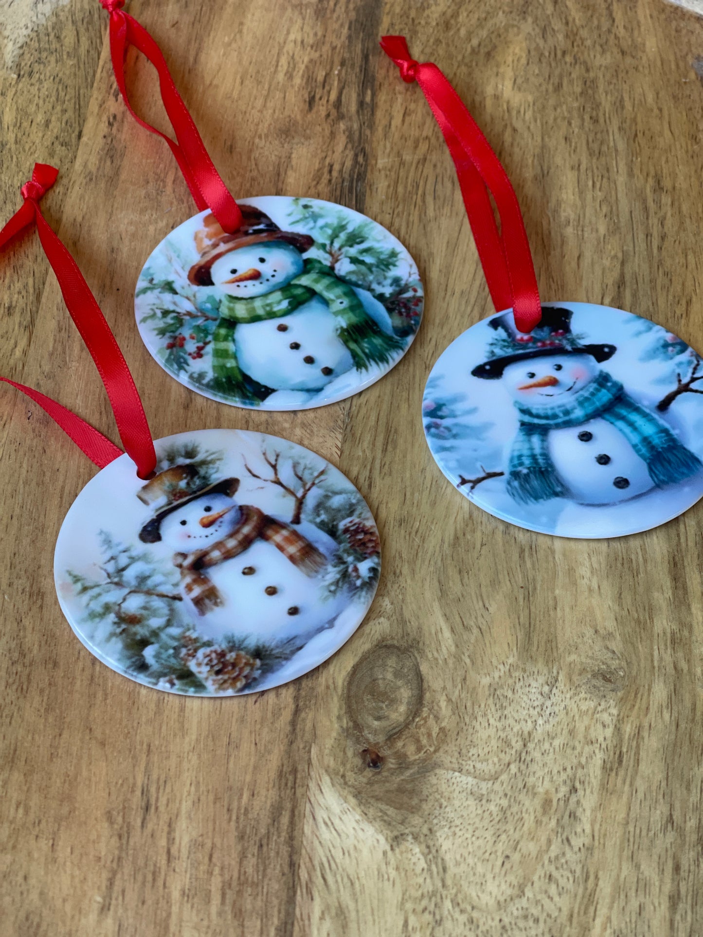 Snowman 3" Ornament Set